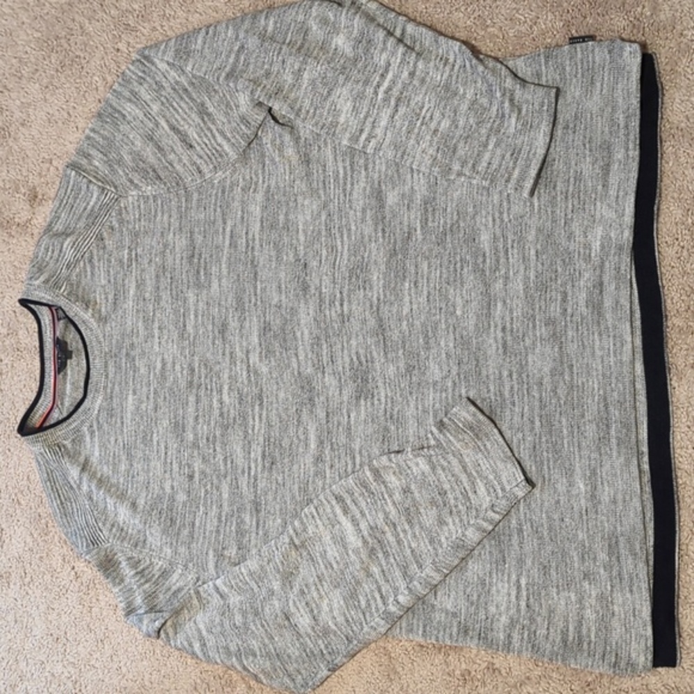 Ted Baker London men's sweater size 6 (US 2XL) heather grey linen viscos…